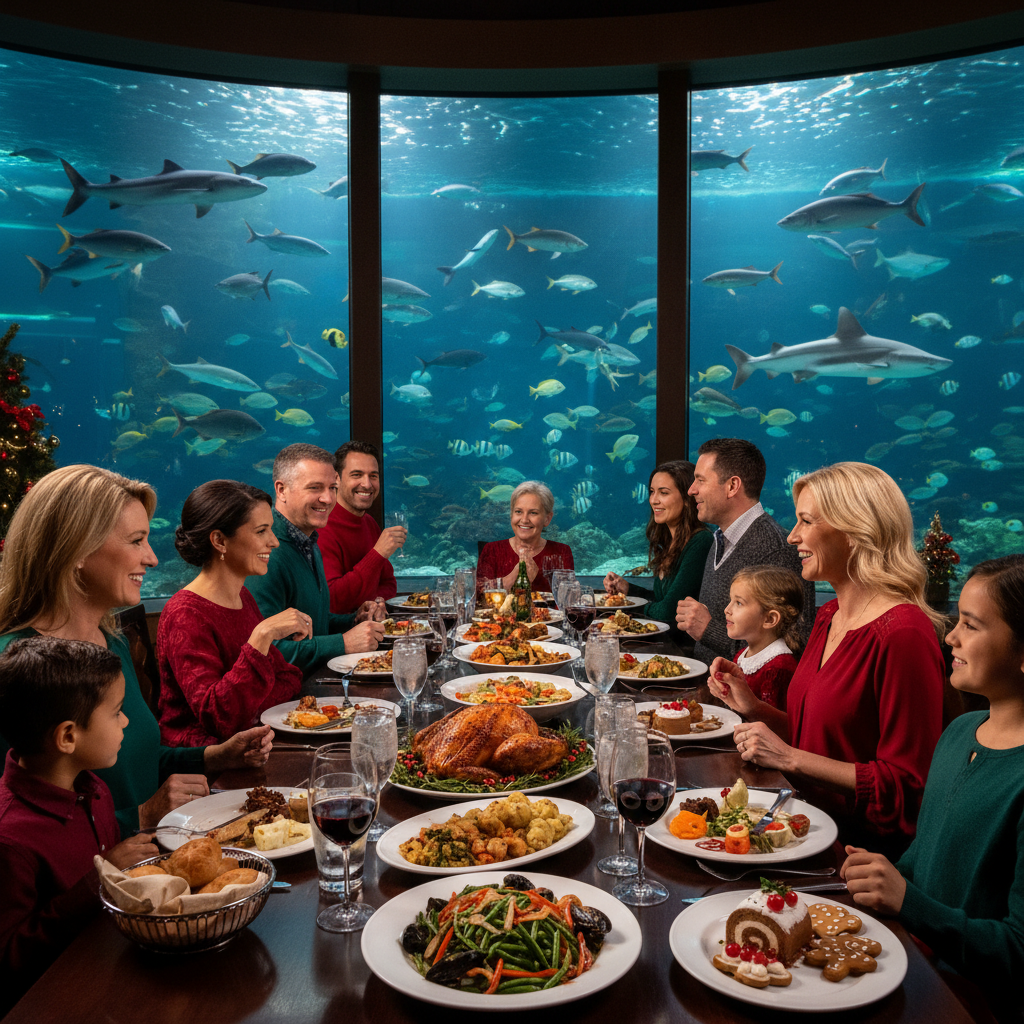 Christmas Day Family Dinner at Downtown Aquarium