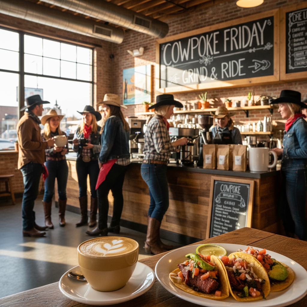 Cowpoke Friday at Queen City Coffee